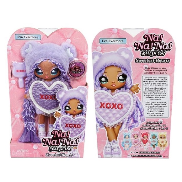 🆕 Na Na Na Surprise Eva Evermore Purple Teddy Bear-Inspired 7.5" Fashion Doll - Picture 8 of 8